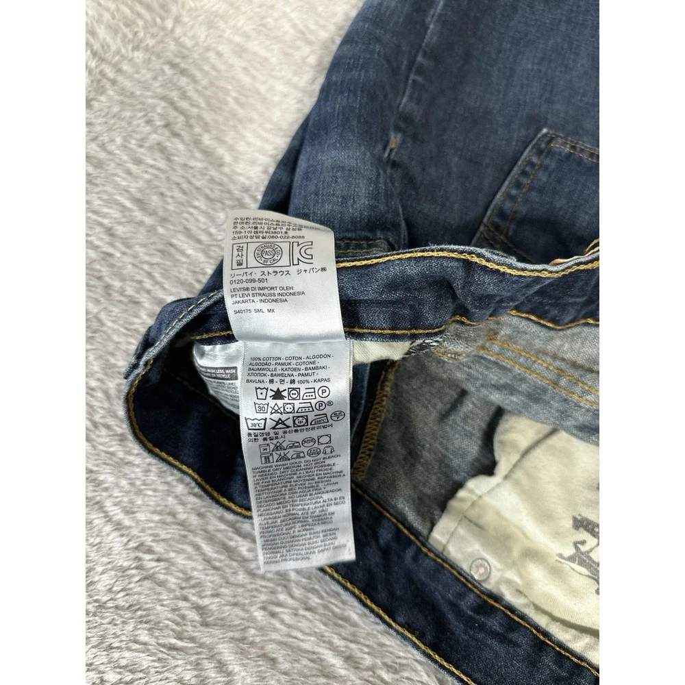 Levi's‎ 514 Mens Slim Straight Denim Blue Jeans Pants Size 36x30 Distressed